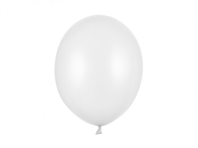 Strong Balloons 30cm Metallic Pure White (1 pkt / 10 pc.)