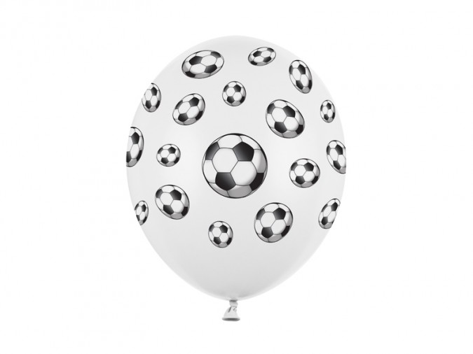 Balloons 30cm Footballs Pastel Pure White (Set 50 bucati)