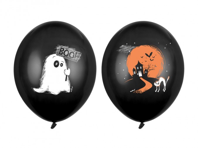 Balloons 30cm Ghost Pastel Black (1 pkt / 50 pc.)