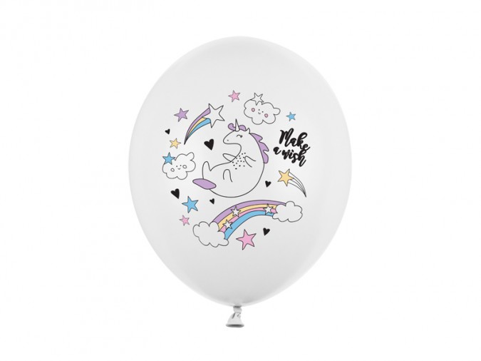 Balloons 30cm Unicorn Pastel Pure White (1 pkt / 50 pc.)