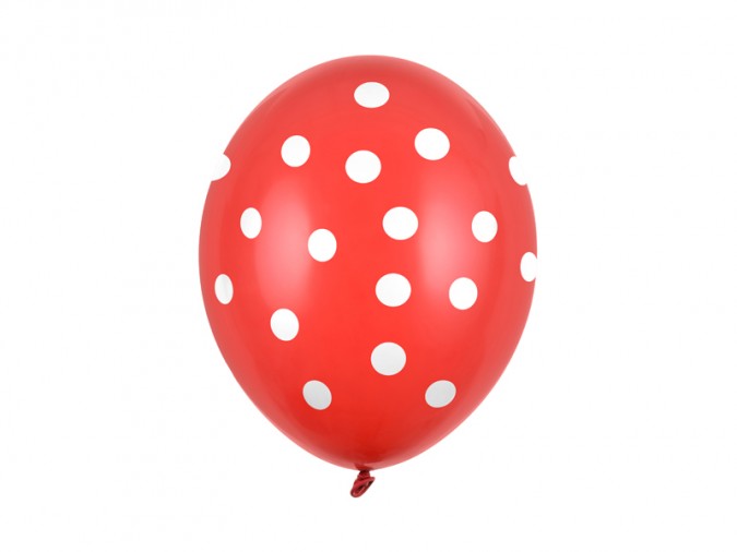 Balloons 30cm Dots Pastel Poppy Red (1 pkt / 50 pc.)