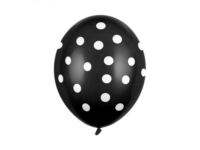 Balloons 30cm Dots Pastel Black (1 pkt / 50 pc.)