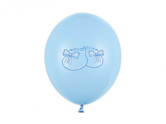 Balloons 30cm Bootee Pastel Baby Blue (Set 6 bucati)