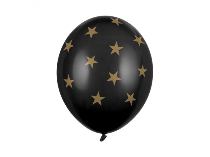 Balloons 30cm Stars Pastel Black (1 pkt / 50 pc.)