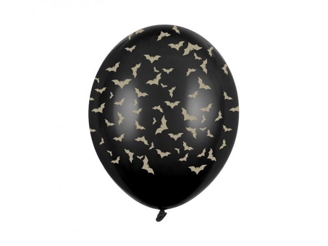Balloons 30 cm Bats Pastel Black (Set 6 bucati)