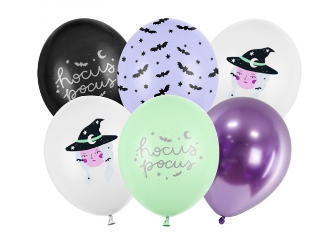 Balloons 30 cm Witch mix (1 pkt / 6 pc.)