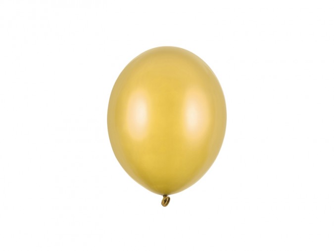 Strong Balloons 12cm Metallic Gold (Set 100 bucati)