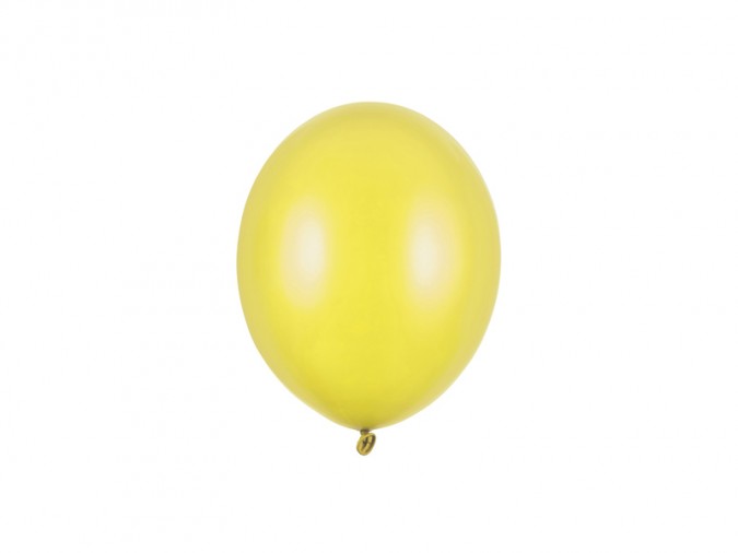 Strong Balloons 12cm Metallic Lemon Zest (Set 100 bucati)
