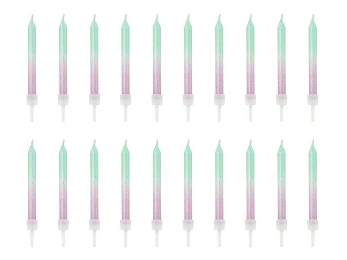 Birthday candles ombre 6cm (1 pkt / 20 pc.)