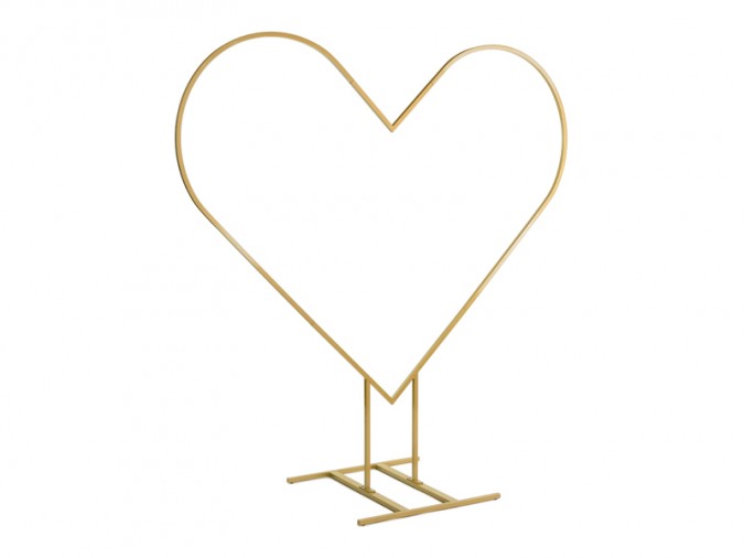 Heart backdrop stand gold 2m