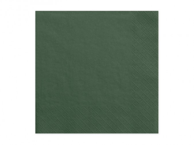 Napkins 3 layers bottle green 33x33cm (Set 20 bucati)