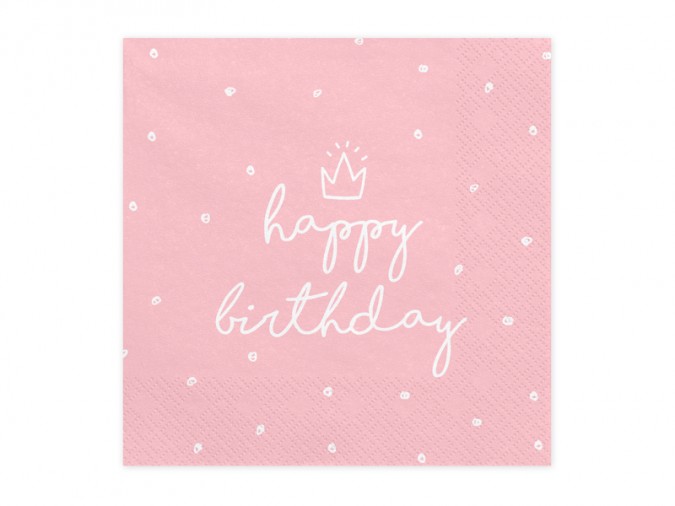 Napkins Happy Birthday 33x33 cm (Set 20 bucati)