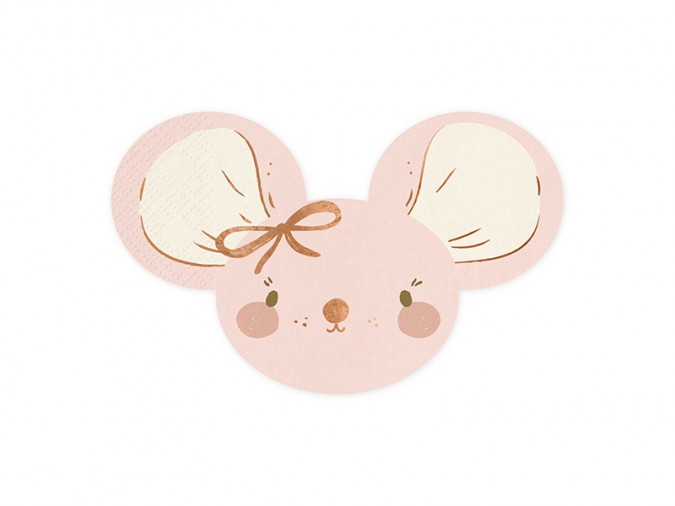 Napkins Mouse light pink 16x10 cm (Set 20 bucati)