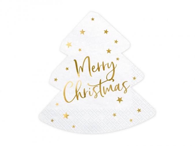 Napkins Christmas tree - Merry Christmas 16x16.5cm (Set 20 bucati)