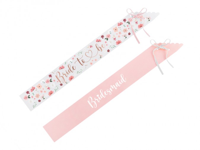 Sashes Bride to be & Bridesmaid mix 76cm (Set 6 bucati)