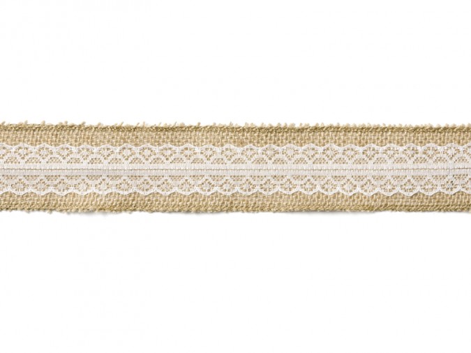 Jute tape with lace 5x500cm