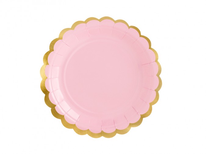 Plates light pink 18cm (Set 6 bucati)