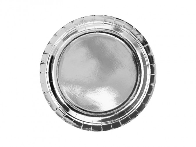 Round plates silver 23cm (Set 6 bucati)