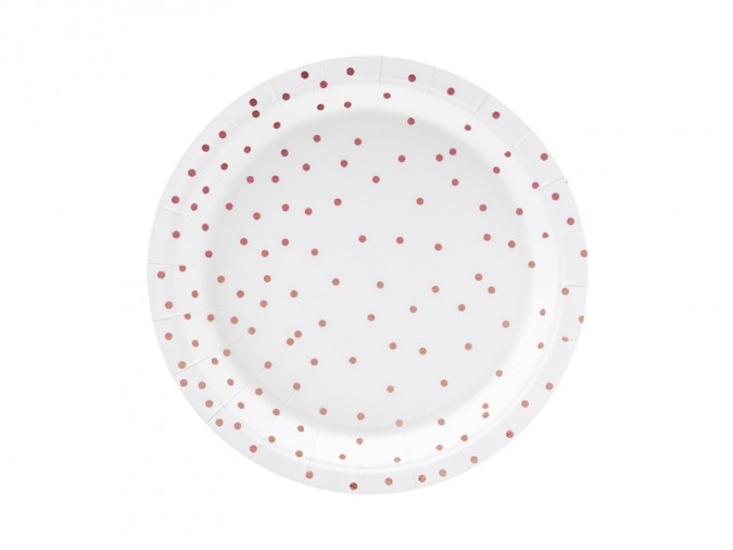 Plates Polka Dots white 18cm (Set 6 bucati)