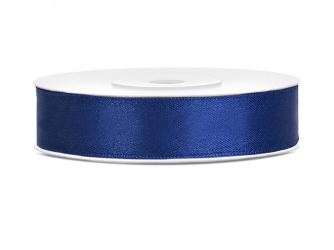 Satin Ribbon navy blue 12mm/25m (1 pc. / 25 lm)