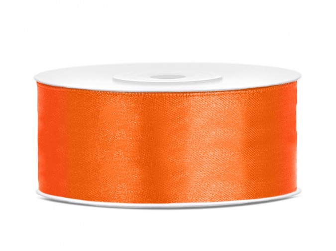 Satin Ribbon orange 25mm/25m (1 pc. / 25 lm)