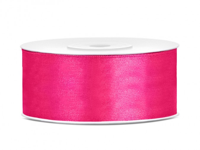 Satin Ribbon dark pink 25mm/25m (1 pc. / 25 lm)