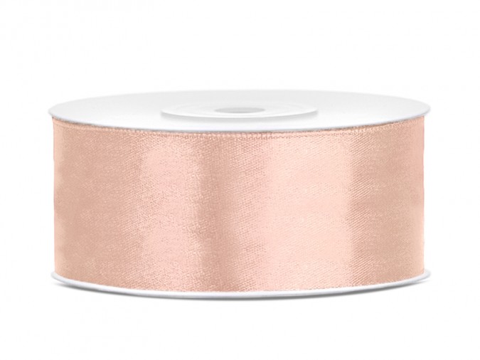 Satin Ribbon light peach 25mm/25m (1 pc. / 25 lm)