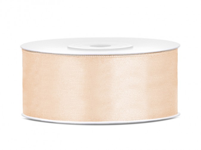 Satin Ribbon cream 25mm/25m (1 pc. / 25 lm)