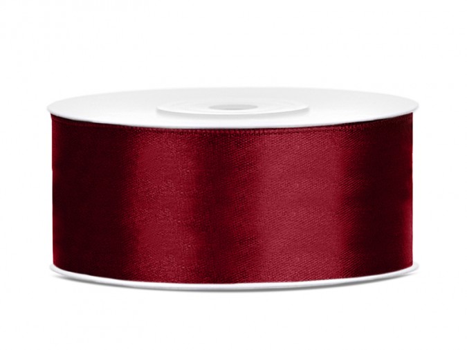 Satin Ribbon deep red 25mm/25m (1 pc. / 25 lm)