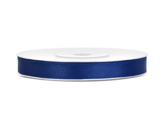 Satin Ribbon navy blue 6mm/25m (1 pc. / 25 lm)