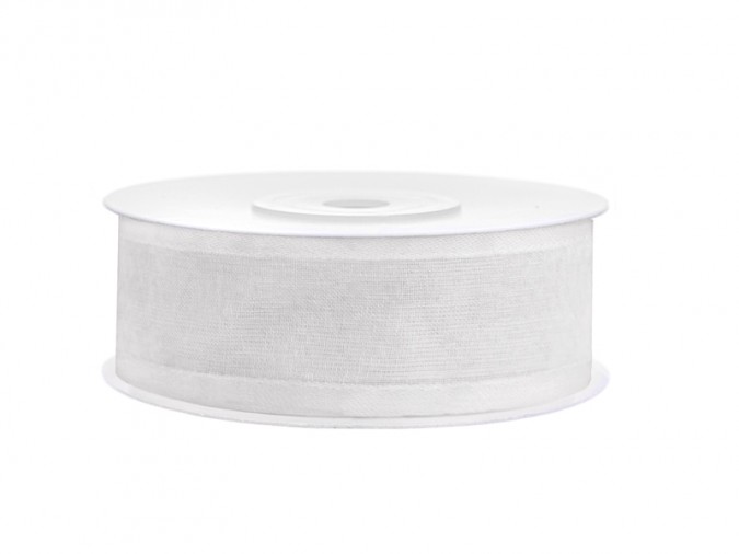 Chiffon Ribbon white 25mm/25m (1 pc. / 25 lm)