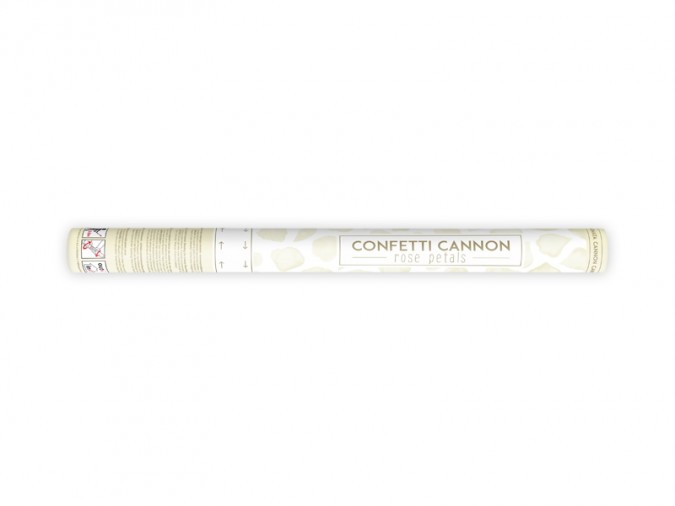 Confetti cannon with rose petals cream 60cm