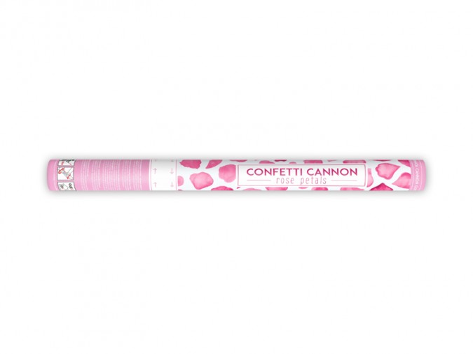 Confetti cannon with rose petals pink 60cm