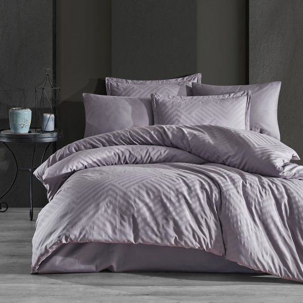 Lenjerie pat matrimonial, 6 piese, Bumbac 100% Jacquard, Ralex Pucioasa TULA V2 [1]