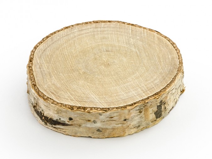 Wooden place cards diameter 4.5-6.5cm (Set 6 bucati)