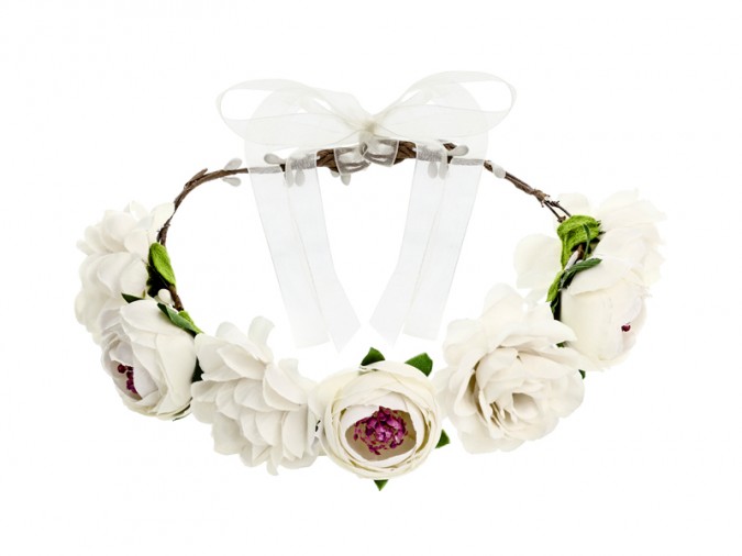Flower crown white 17cm
