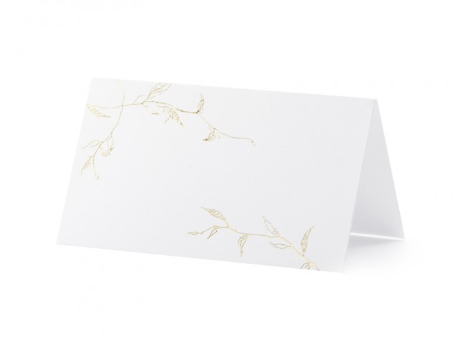 Place cards - Branches gold 9.5x5.5cm (Set 10 bucati)