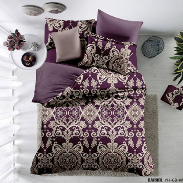 Lenjerie pat dublu, 4 piese, Bumbac 100% Poplin [1]