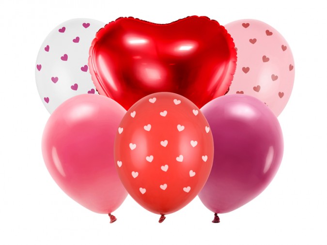 Balloon set Be mine valentine mix (Set 6 bucati)