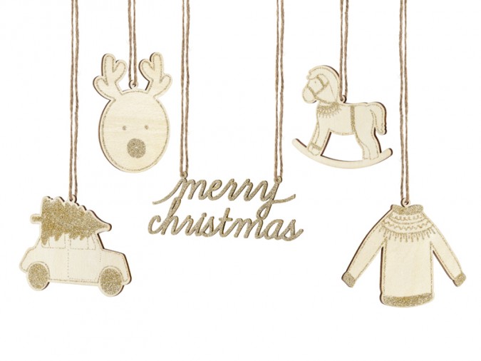 Hanging decorations Christmas mix (Set 10 bucati)