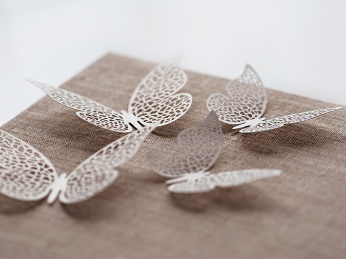 Paper Decorations Butterfly 6.5 x 4cm (Set 10 bucati)