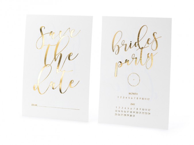 Invitations Save the date white (Set 10 bucati)