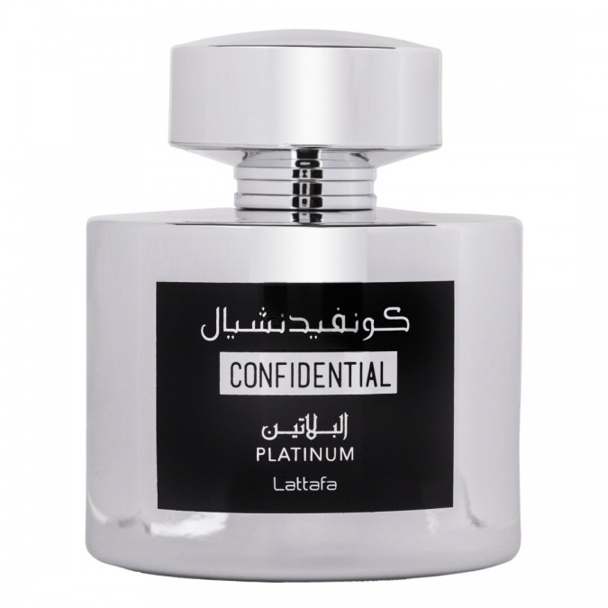 Apa de Parfum Confidential Platinum  Lattafa  Barbati - 100ml