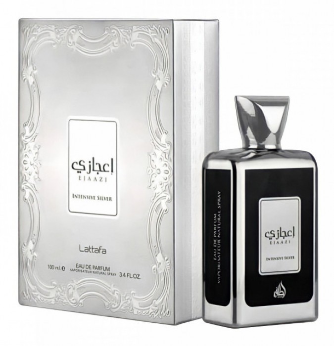 Apa de Parfum Ejaazi Intensive Silver, Lattafa, Barbati - 100ml