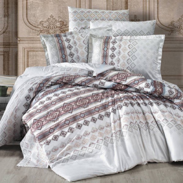 Lenjerie de pat matrimonial, 4 piese, Bumbac 100% Satin Deluxe RUMBA V1 [1]