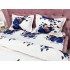 Lenjerie pat dublu, cearsaf clasic, imprimeu 3D, Albastru, fluturi [7]