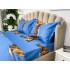 Lenjerie pat dublu (140x200cm, 160x200cm, 180x200cm), cearsaf clasic, imprimeu 3D, Bleu, vulpi [6]