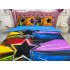 Lenjerie pat dublu,  IMPRIMEU 3D DIGITAL, IDENTIC CU POZA, Multicolor, stelute [3]