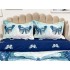 Lenjerie pat dublu,  IMPRIMEU 3D DIGITAL, IDENTIC CU POZA, Alb, fluturi [4]