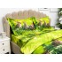 Lenjerie pat dublu,  IMPRIMEU 3D DIGITAL, IDENTIC CU POZA, Verde, iepurasi [5]
